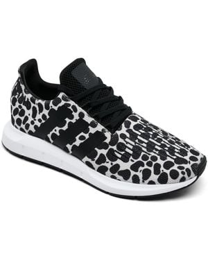 adidas Originals Swift Run 1.0 Animal Print Casual Sneakers From Finish Line - Black