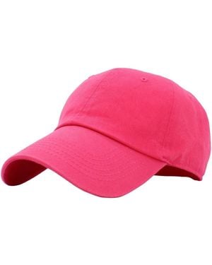 FURLING Classic Cotton Adjustable Low Crown Baseball Cap - Pink