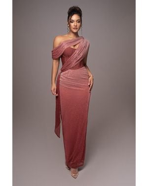 JLUXLABEL Celestina Draped Maxi Dress - Red