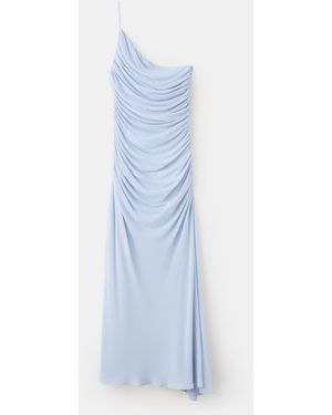 navy blue dress for baby girl Asymmetrical pleated dress - Women main image 0