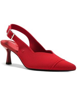 VIVAIA Addison Pointed-toe Slingback Heels Sandals - Red