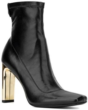 TORGEIS Chiara Squared Toe Heel Bootie - Black