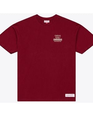 Mitchell & Ness Washington Commanders Core Essentials Micro Logo T-shirt - Red