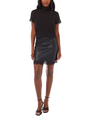 Vince Camuto Mock Neck Blouse - Black