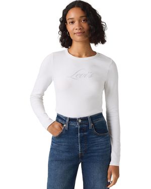 Levi's Hayes Slim-fit Graphic Long-sleeve T-shirt - White