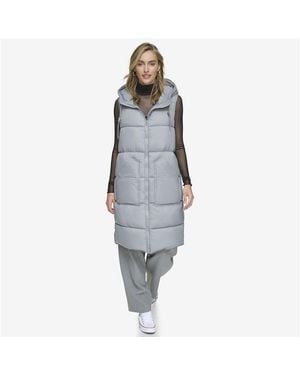 Andrew Marc Kerr Water-resistant Puffer Vest - Gray