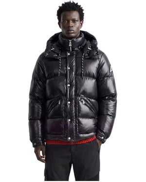 Alpenhaus Montfort Front Zipper Relaxed Fit Hooded Puffer Jacket - Black