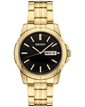 Seiko Gold Stainless Steel Dial Bracelet Watch - Metallic