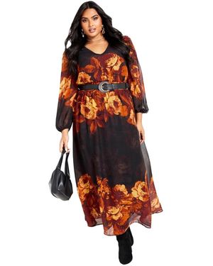Avenue Plus Size Neve Maxi Dress - Red