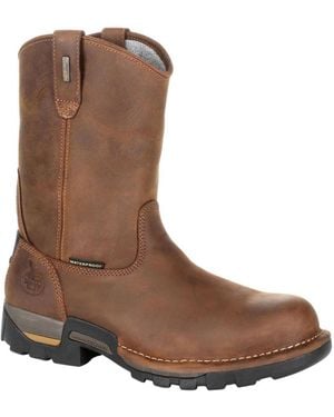Georgia Boot Eagle One Waterproof Pull On Work Boot - Brown