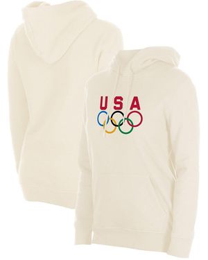KTZ Team Usa 5 Rings Chrome Pullover Hoodie - White