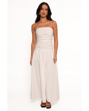 Petal & Pup Nell Strapless Maxi Dress - Natural