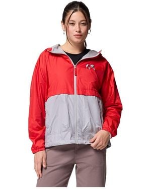 Columbia Red/grey Georgia Bulldogs Spire Hoodie Windbreaker