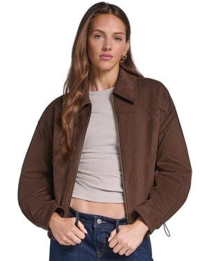 Levi's Western Yoke Bubble Hem Collared Jacket - Brown