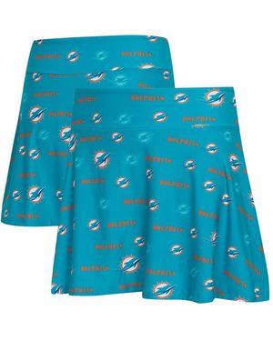 Concepts Sport Miami Dolphins Mosaic Allover Print Skort - Blue