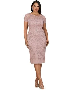 Lara Beaded Midi Dress - Red