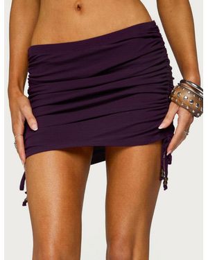 Edikted Lorine Drawstring Mini Skirt - Purple