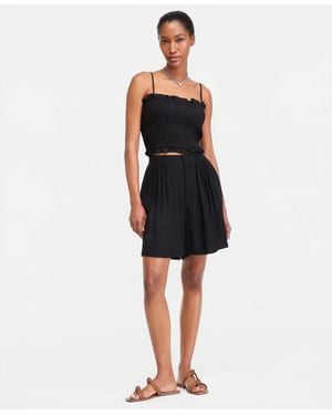 On 34th Pleated Gauze Shorts - Black