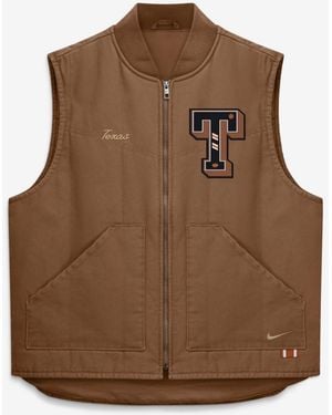 Nike Texas Longhorns Academic Padded Full-zip Vest - Brown