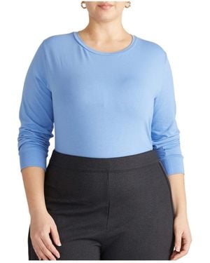 UNIVERSAL STANDARD Plus Size Long Sleeve Tee - Blue