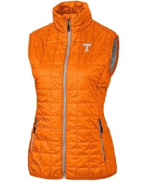 Cutter & Buck Tennessee Volunteers Rainier Full-zip Puffer Vest - Orange