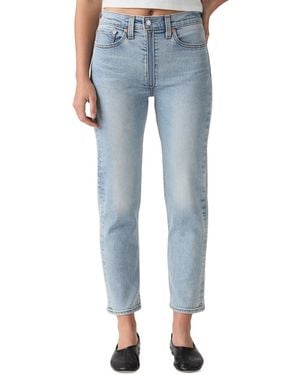 Levi's Wedgie Straight-leg High Rise Cropped Jeans - Blue