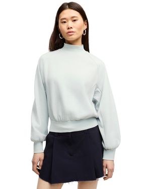PUMA Relaxed Mock Neck Long-sleeve Top - White