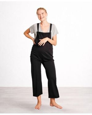 Nom Maternity Maternity Imogen Knit Overalls - White