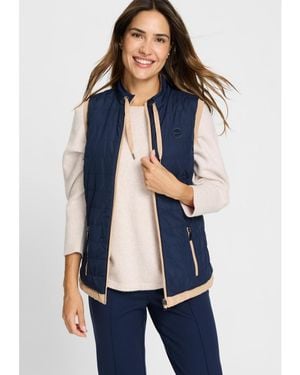 Olsen 2-in-1 Reversible Quilted Vest - Blue