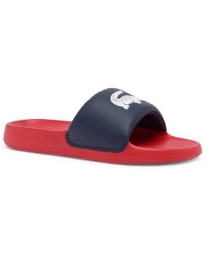 Lacoste Liberty Slip-on Slides - Red