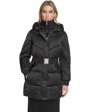 Andrew Marc Mallee Belted Parka - Black
