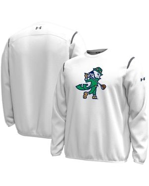 Under Armour Notre Dame Fighting Irish Golf Leprechaun Chenille Patch Unstoppable Sweatshirt - Gray