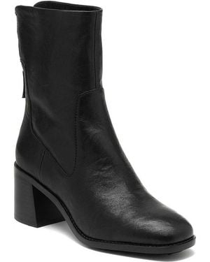 Kelsi Dagger Brooklyn Island Block Heel Round Toe Ankle Boots - Black