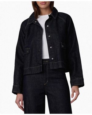 Joe's Jeans Collared Patch Pocket Swing Jacket - Black
