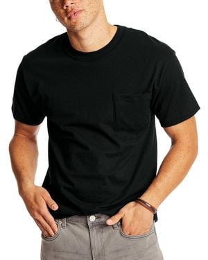 Hanes Beefy-t Pocket T-shirt - Black