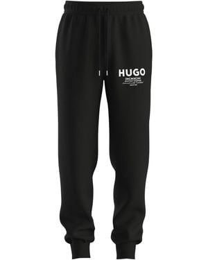 BOSS Hugo By Loose-fit Logo Pants - Black