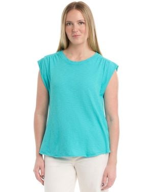 Wilt Ruched Shoulder Tee - Blue