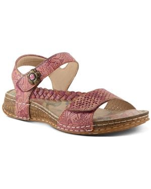 L'ARTISTE Popular Quarter Strap Sandal - Brown