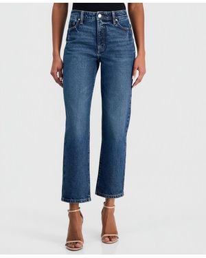 INC International Concepts High-rise Straight Ankle Jeans - Blue