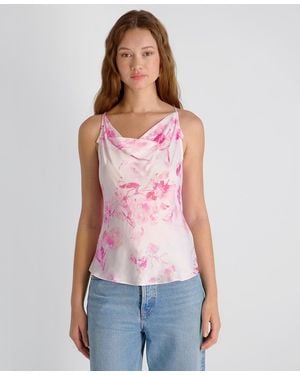 French Connection Ennis Satin Cowl Neck Top - Red
