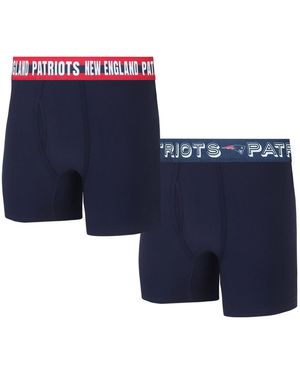 Concepts Sport 2-pack New England Patriots Gauge Knit Boxer Brief - Blue