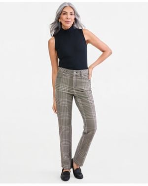 Style & Co. High-rise Straight Plaid Pants - Multicolor