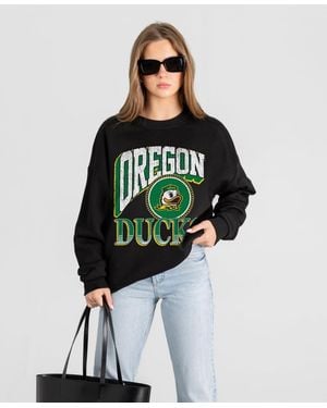 Gameday Couture Oregon Ducks Victory Label Premium Drop Shoulder Sweatshirt - Black