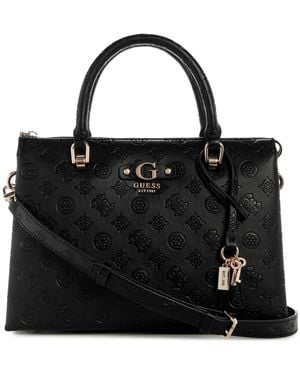 Guess Dita Multi Compartment Satchel Bag - Black