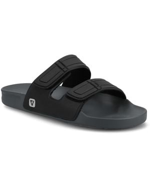 Vance Co. Mario Comfort Adjustable Strap Slide On Sandals - Black