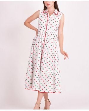 Ras Olinda Cotton Tiered Midi Dress - Pink