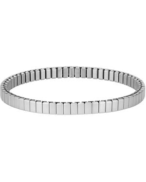 Lacoste Courtline Gold-tone Stainless Steel Green Enamel And Crystal Baguette Stretch Band Bracelet - White