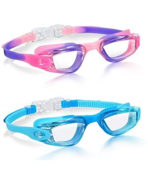 Gnuadz 2pc Swim goggles Kids Anti-fog Uv Protection Comfort Fit - Blue