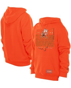KTZ Cleveland Browns Combine Authentic Local State Throwback Hoodie - Orange