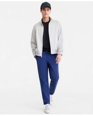 Alfani Faux Suede Bomber Jacket Performance T Shirt sweatpants Macys Exclusive - Blue